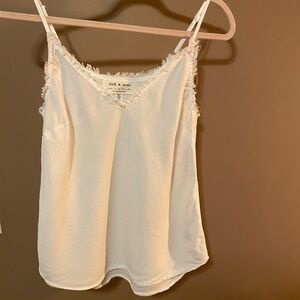 Cloth & Stone White Frayed Camisole